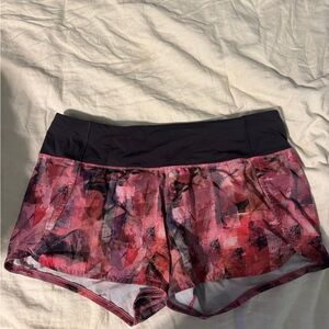 Lululemon Athletica Black and Pink Athletic Shorts